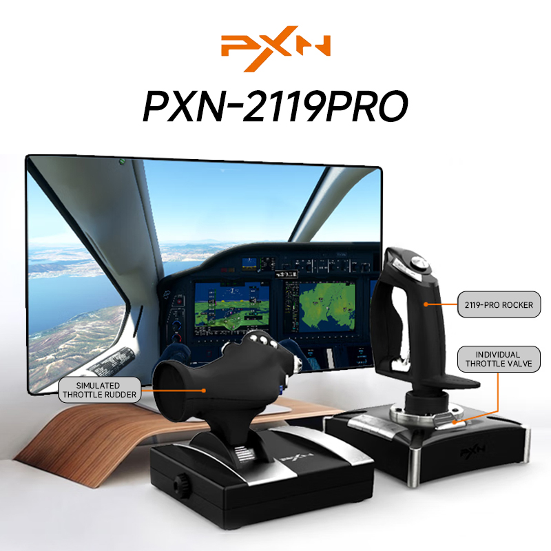 Flight Joystick Sim - PXN219 PRO Flight Simulator Gamepad Trillingen